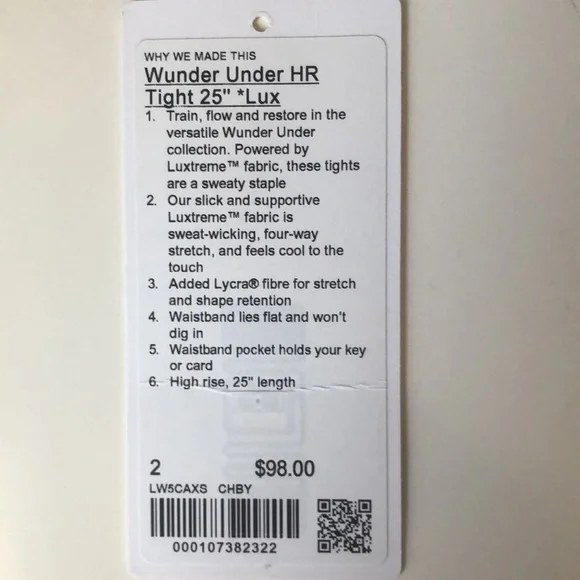 Lululemon Wunder Under High-Rise Tight 25” Luxtreme - Picture 6 of 6